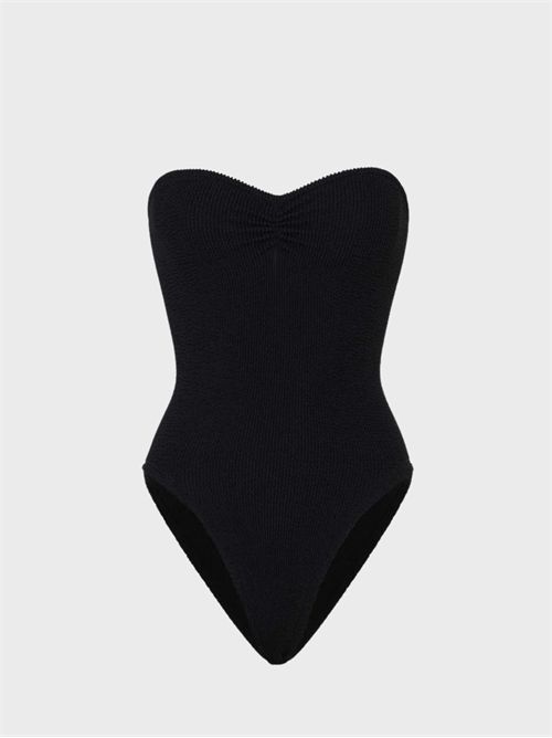 Brooke strapless swimsuit with ruched sweetheart neckline HUNZA G | BROOKE9